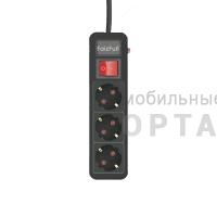 Удлинитель c заземлением FaizFull FU16 2m 10A 2500W, 3EU  (с предохранителем)