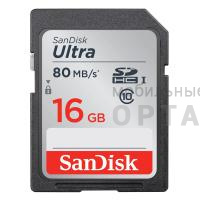 Карта памяти 16 Гб SDHC SanDisk Class10 Ultra UHS-I (80 Mb/s)