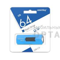 Флешка USB 64 Гб Smartbuy  Stream  синий Флешка USB 64 Гб Smartbuy  Stream  синий